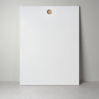 Round Oak front for IKEA furniture, white lacquer with a round oak-lined handle hole, front view