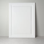 Vienna front for IKEA furniture, white lacquer, frame with a bevelled raised panel
