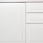 Hampton fronts close-up, vertical panel grooves and even gaps between the fronts