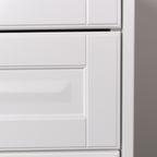 Frame profile of Vienna drawer fronts, edge and bevelled panel, white lacquer