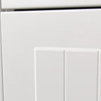 Hampton front frame profile, transition from the frame to the grooved panel, white lacquer