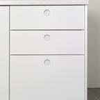 Gaps between drawers and door with Round fronts, detail