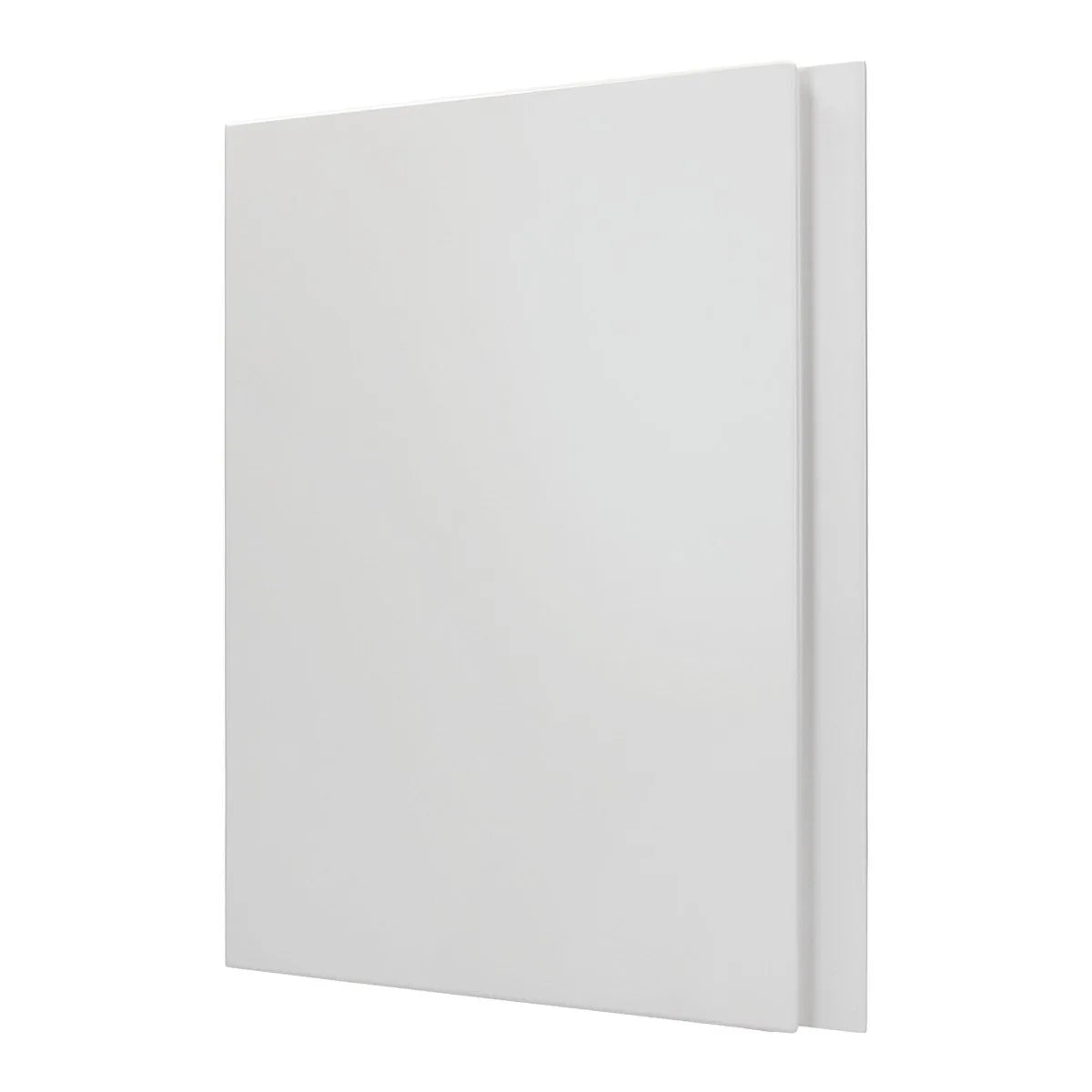 Milled handle front for IKEA METOD — white lacquer, packshot of two fronts